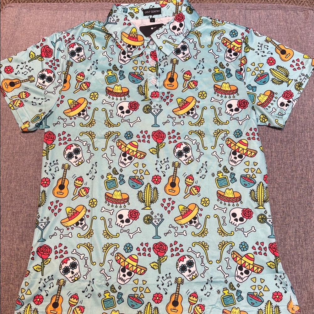 Women's golf polo Fiesta Time Polo, Large - Picture 2 of 8